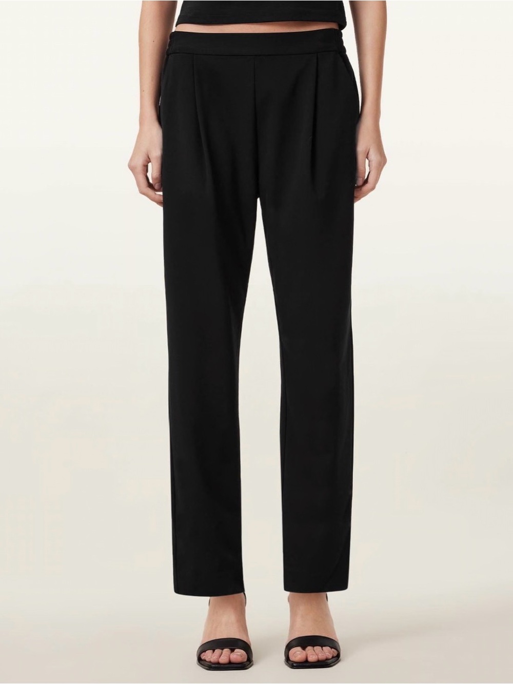 AllSaints Aleida Jersey Trousers Black Pull-On Pants US 6